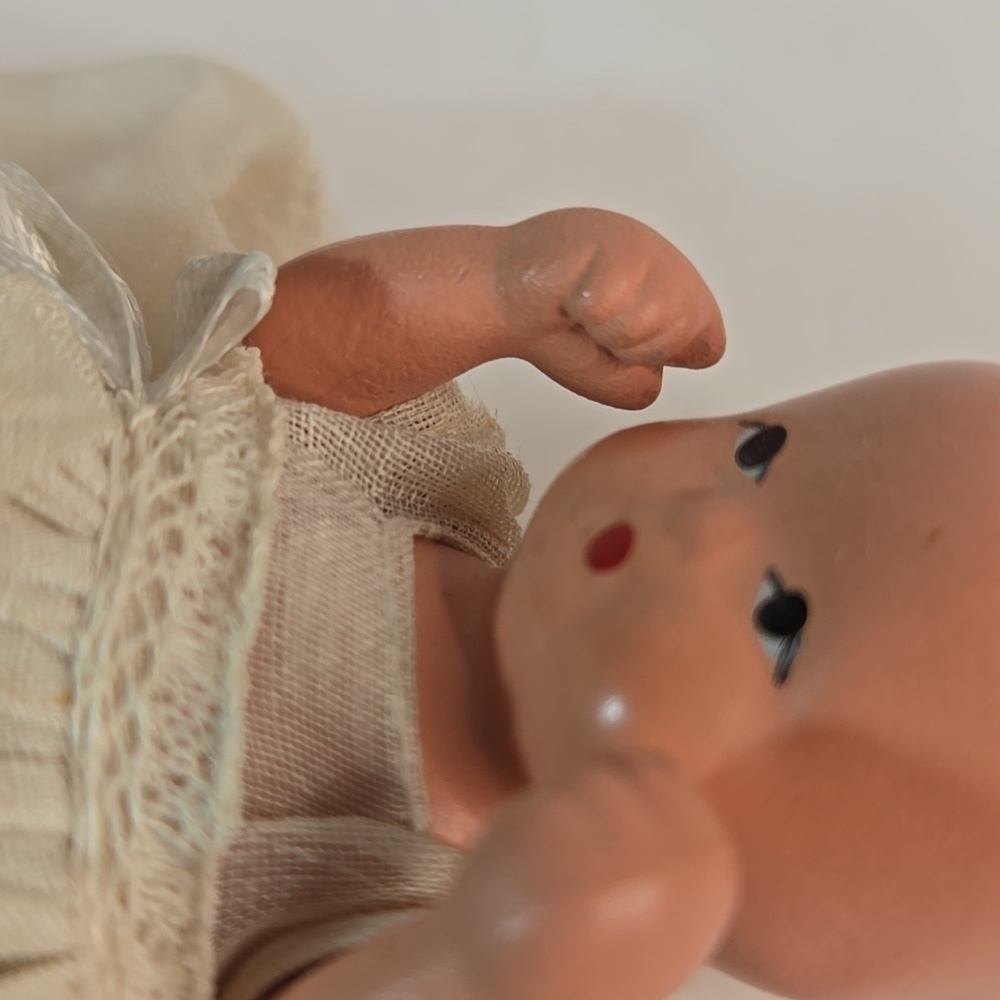 Nancy Ann Storybook Doll Hush-A-Bye Long Dress 1940's Bisque Infant Babydoll - Picture 8 of 13